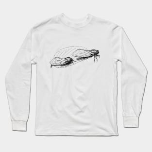 Cicadas Ink Drawing Long Sleeve T-Shirt